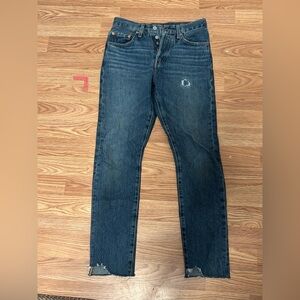 Levi's Women's 501 S Dark Blue Straight Leg Jeans